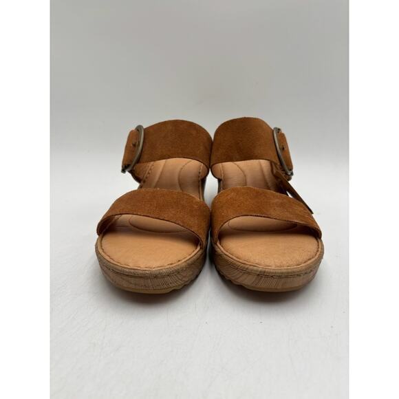 Børn Shoes EMILY BR0036037 Women's NEW Platform Sandals Tan US Size 9 NIB - Picture 5 of 11